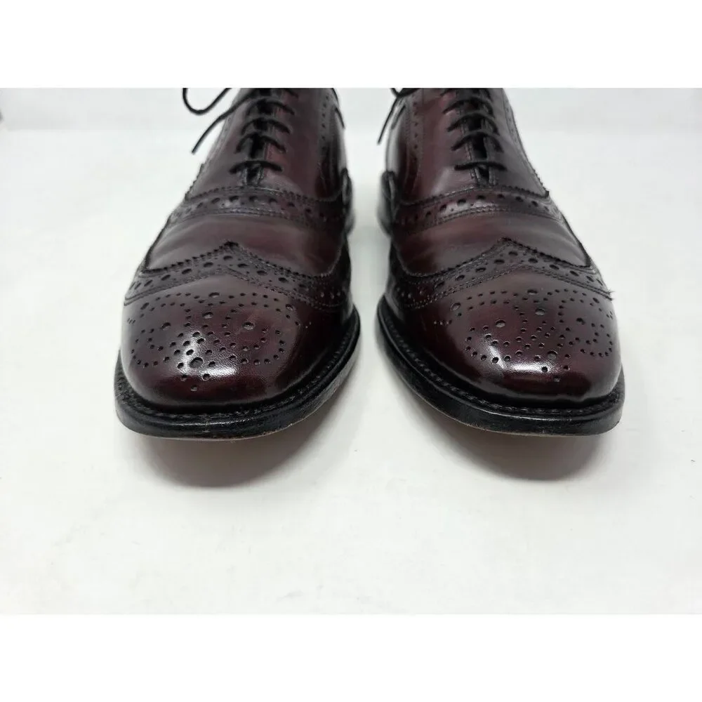 ALLEN EDMONDS MCALLISTER WINGTIP BROGUE MEDALLION TOE CORDOVAN OXFORD MENS 9.5 D